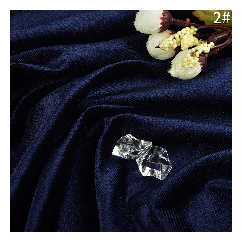 In-stock High fastness Silk Velvet fabric for clothes 180GSM Polyester Spandex knitted stretch textiles garment
