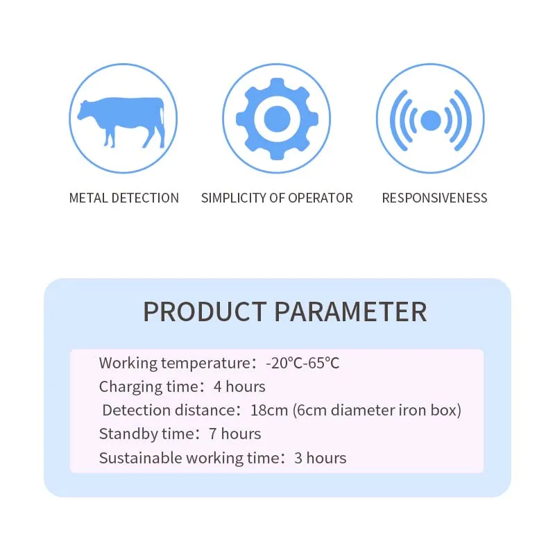 BTS Cattle cow bumetal detector tester for cattle stomach rumen farm veterinary equipment