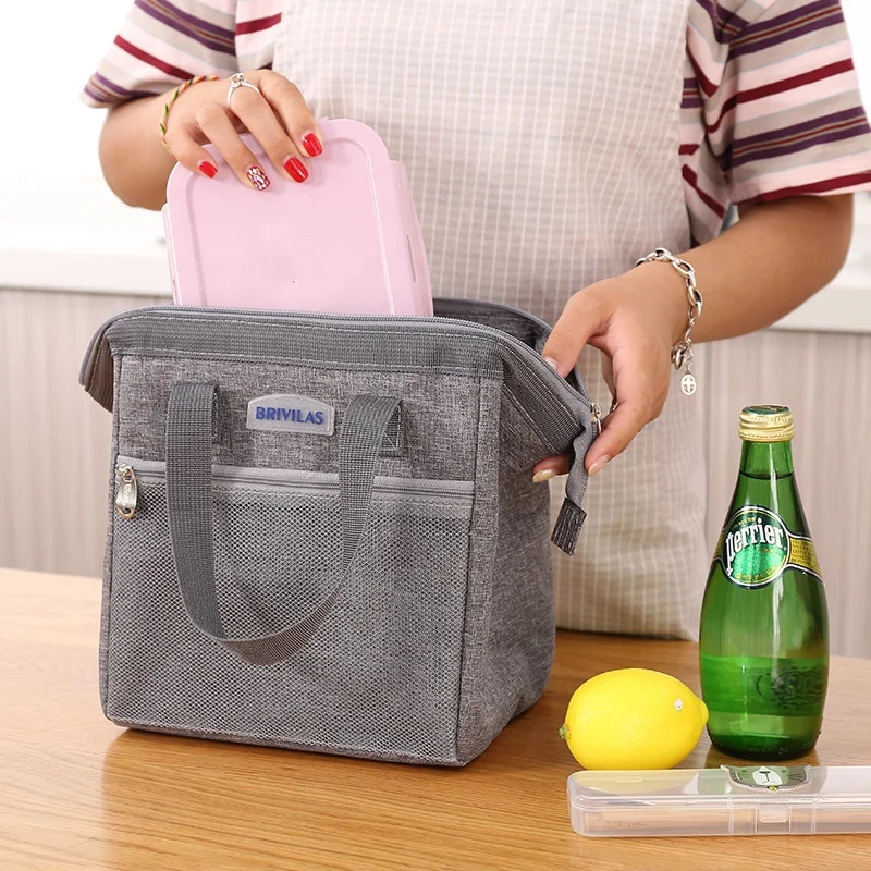 Eco-Friendly Large Reusable Thermal Insulated Grocery Cool Carry Cooler Lunch Tote Bag For Frozen Food