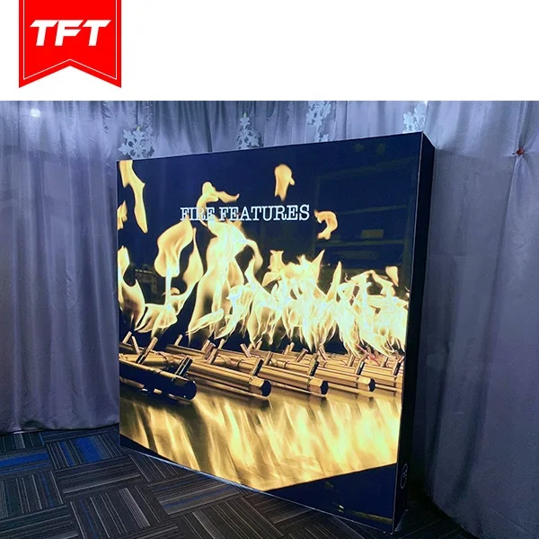 
Foldable Lightweight Portable Aluminum Curved Stretch Fabric Backlight Tradeshow Seg Pop Up Stand Banner 