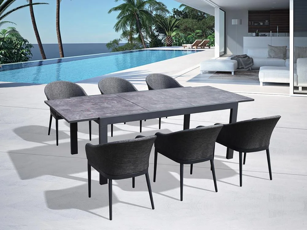 Современный набор обеденных столов с алюминиевой рамой