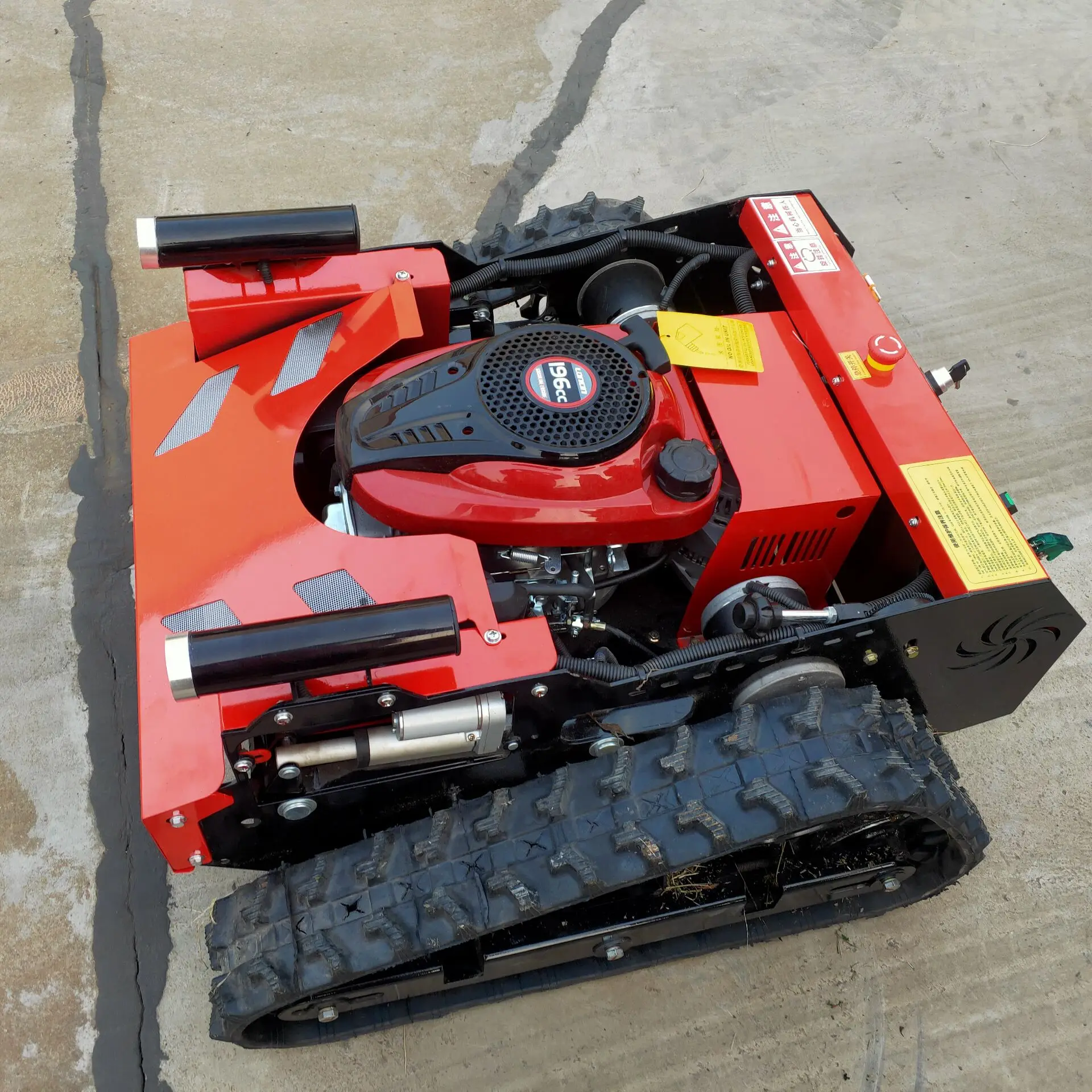 Garden use grass cutting machine remote control petrol engine Crawler blade Lawn mower