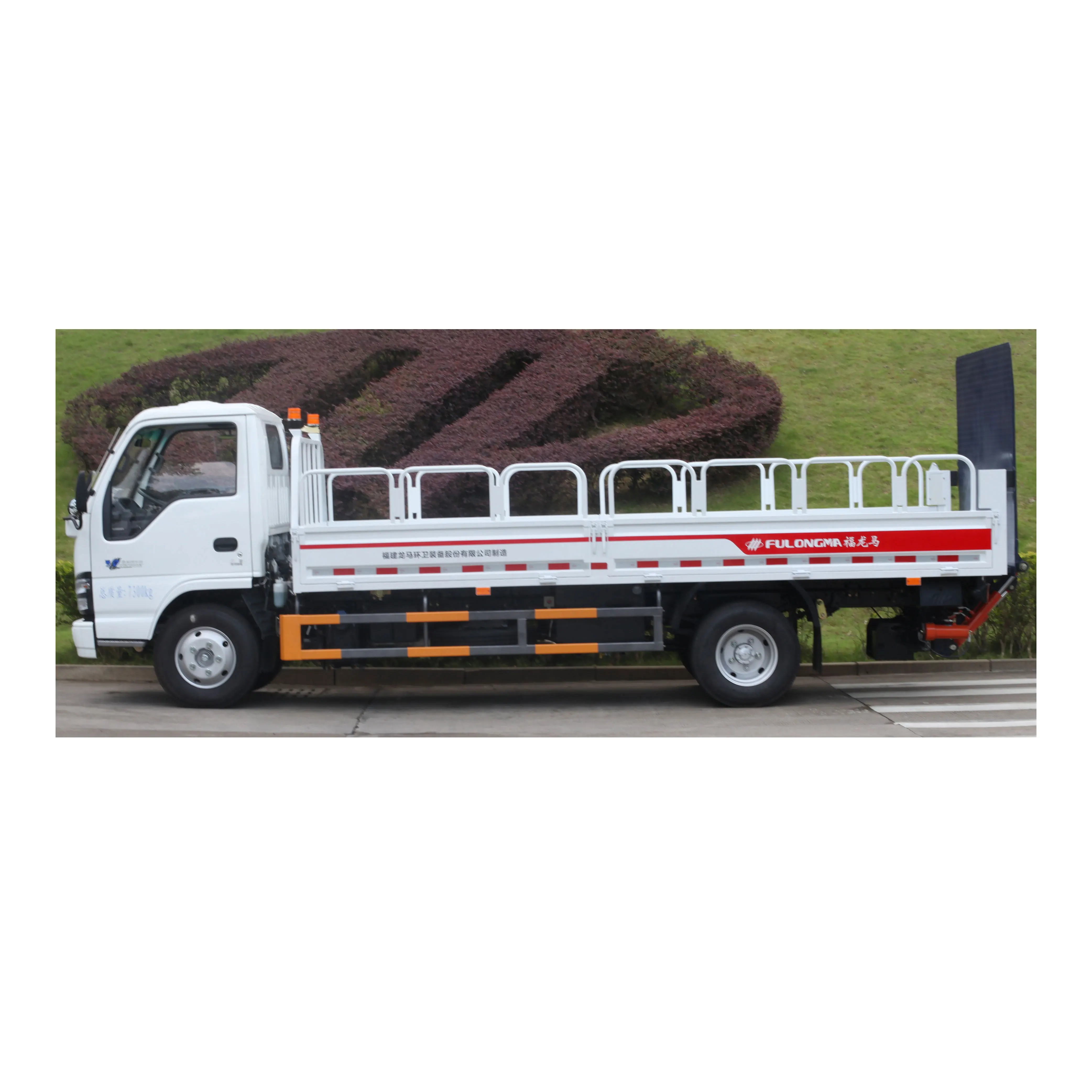 FULONGMA garbage bin trailer dustbin transport truck