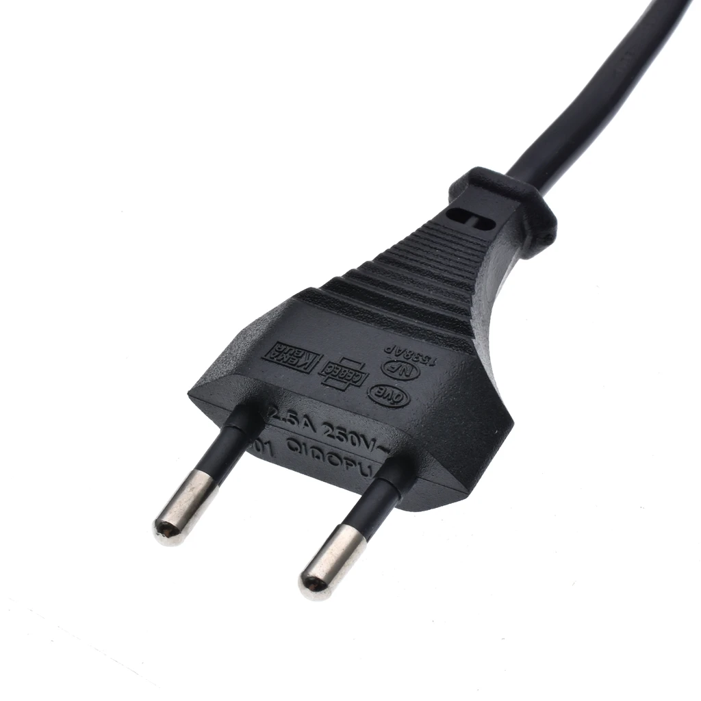 EU European To IEC 320 C7 AC Power Cord For Camera Charging Notebook Adapter, EU Figure 8 2 Prong Extension Cable