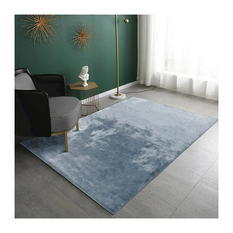 Modern soft shaggy anti slip backing polyester carpets area rugs for living room