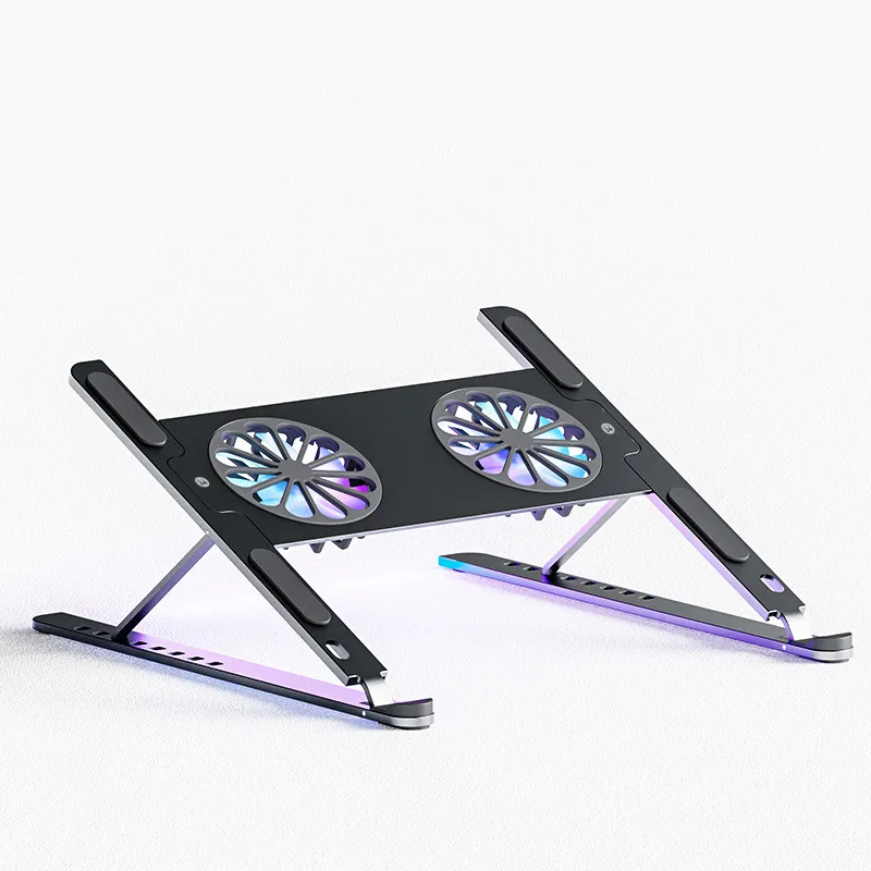 Wholesale OEM Adjustable Tablet Laptop Cooling Stand With USB Fan