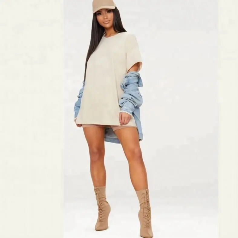 
Custom Apparel Oversized Boyfriend T Shirt Women Crew Neck Tee Shirts Blank Tall 