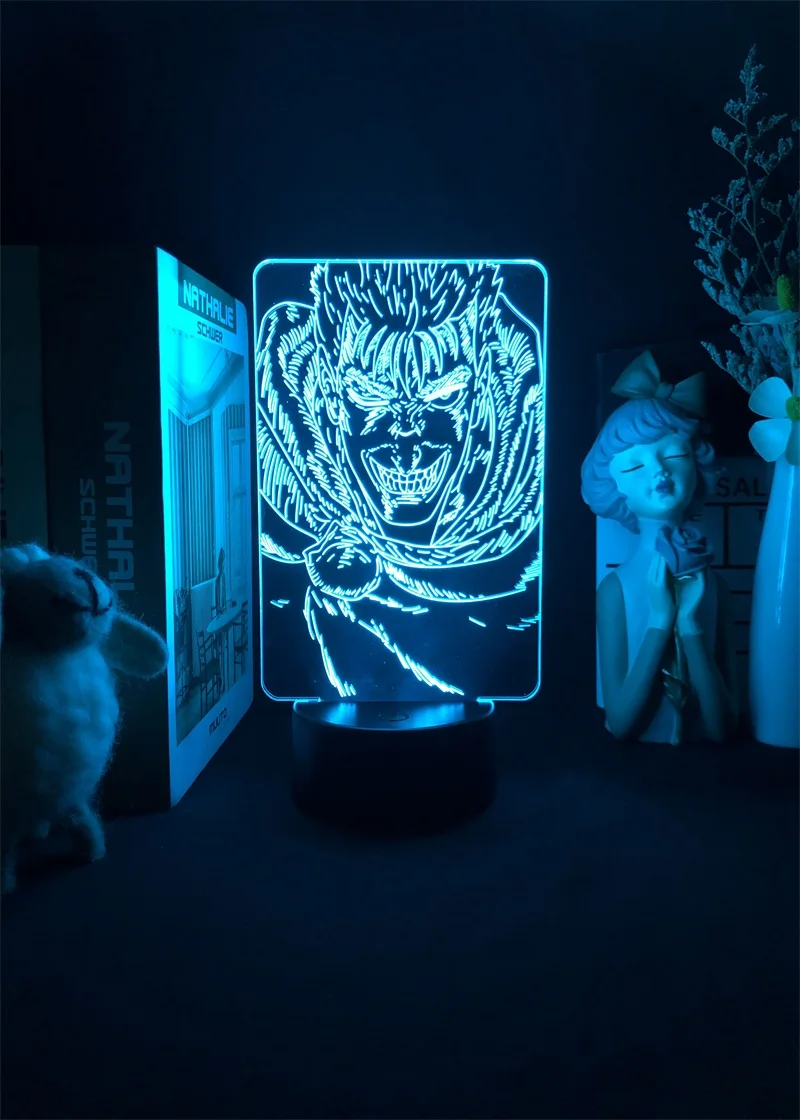 Berserk Аниме Фигурка кишки 3D лампы светодиодные RGB ночник