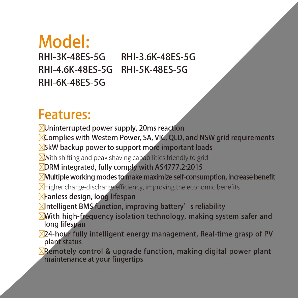 Solis RHI-6K-48ES-5G Solar Inverter 4kw 4.6kw 5kw 6kw Inverter Solar Power System 5kw Solis Inverter