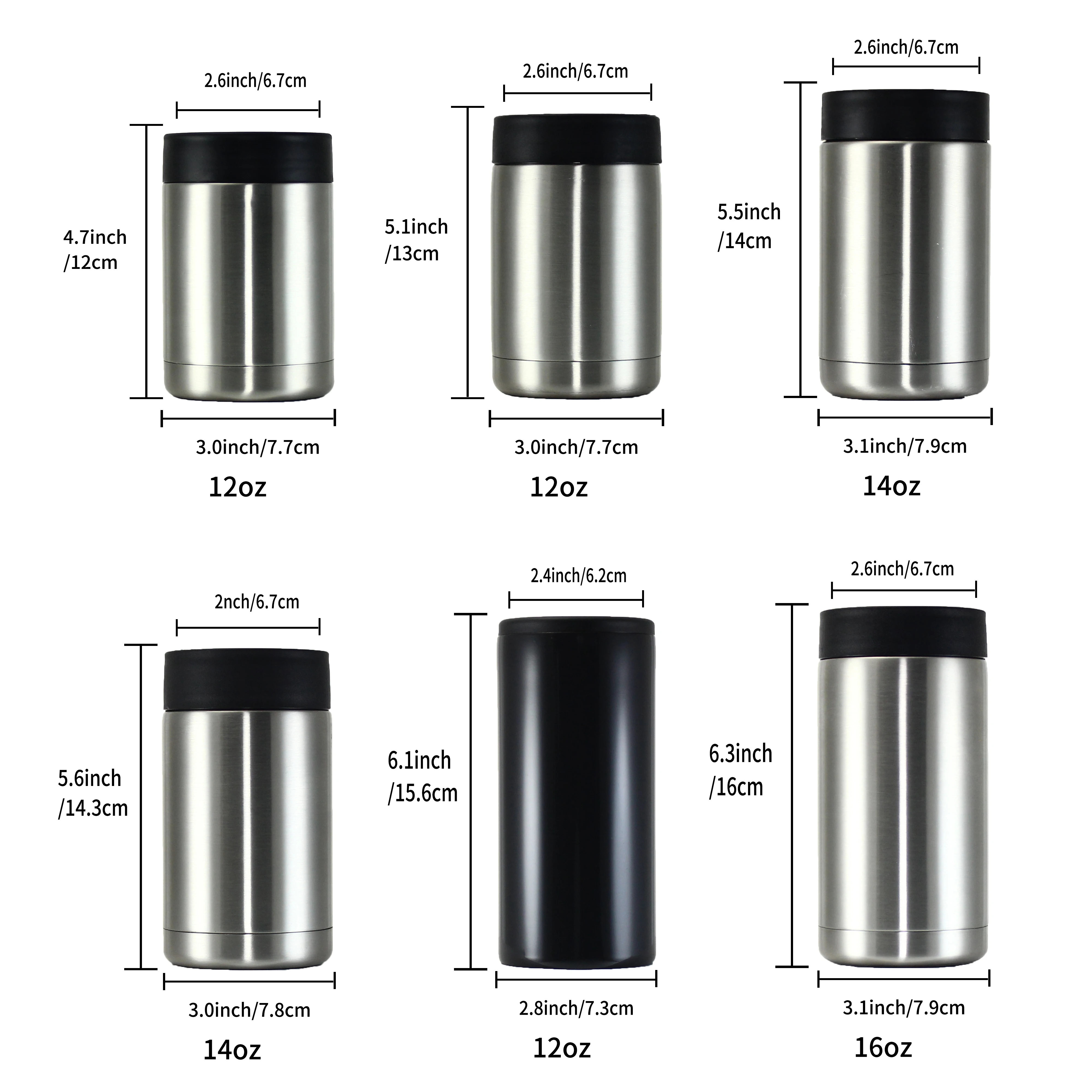 Drink Stainless Steel Beer Bottle Can Cooler Holder,Metal Double Insulated Shower Beer Vacuum Sealed Can Holder