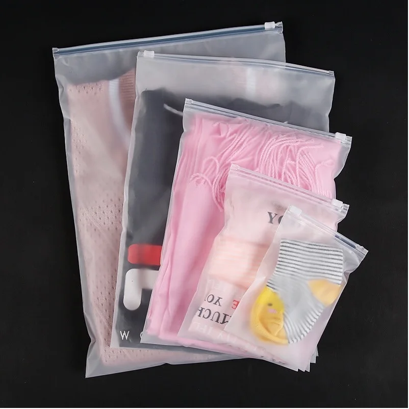 100% Biodegradable Packaging Plastic Bags Swimwear Clothes Ziplock PE Tshirt Bag Zipper Polybags Garment Plastic Bag With Logo
