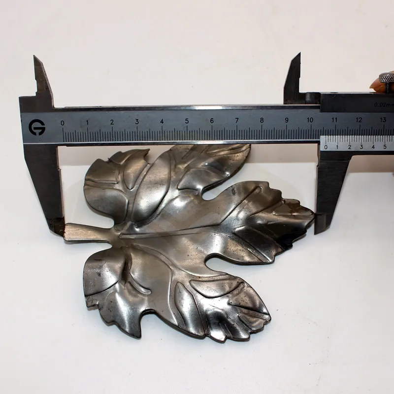 hot stamped metal leaves/metal grape leaves