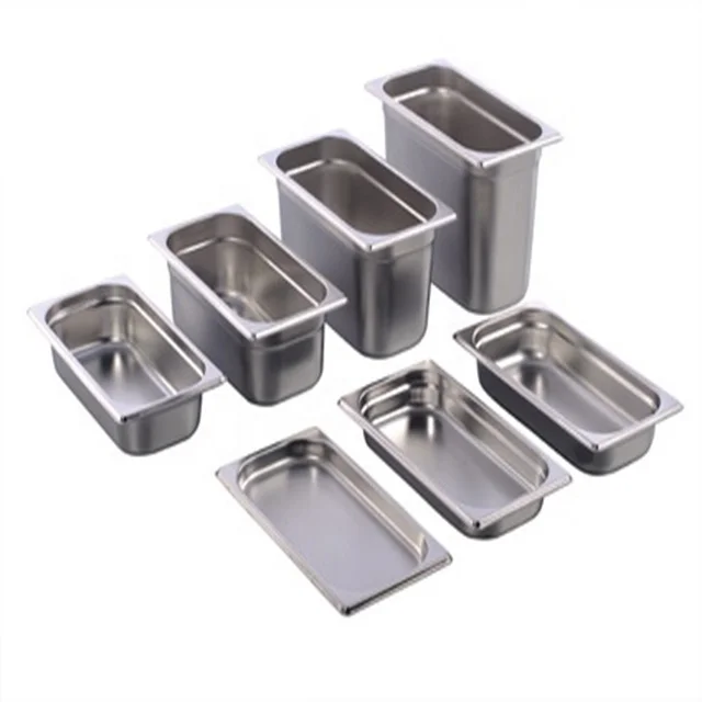 High Quality Stainless Steel 1/1, 1/2, 1/3, 1/4,1/6 EU GN Pan