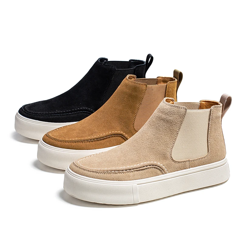 Luxury Factory delivery Handmade new fashion Chelsea leather Chukka boots for men