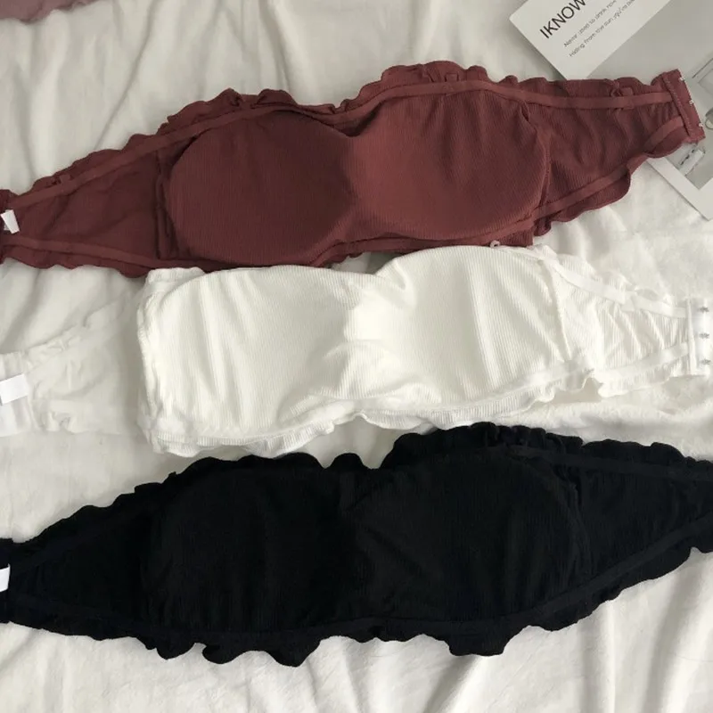 stylish design is now selling bralette back button bra padded tube top breathable ladies tube top chest wrap