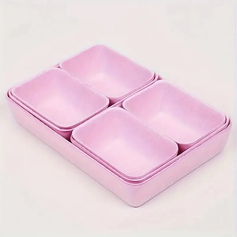 Wholesale In-Stock Seven-Piece Integrated Molding Snack Felt Storage Box for Household Goods Storage