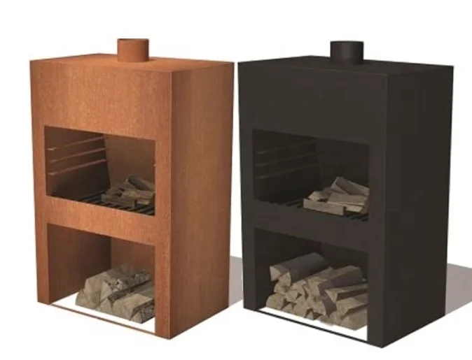 Наружная антикварная кортеновая стальная яма для огня из кортеновой стали