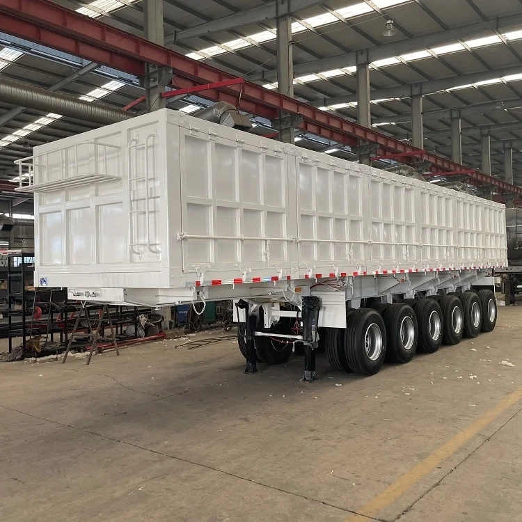 Hot Sale Side Tipper / Rear Dump Semi Trailer 6 Axles Used Dump Truck Trailer