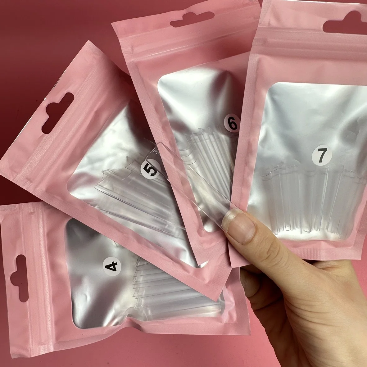 XXXL XXL No C Curve Nail Tips Coffin Refill Size 4 5 6 7 Straight Tapered Stiletto Clear Half Cover XL Square Nail Tips Refill