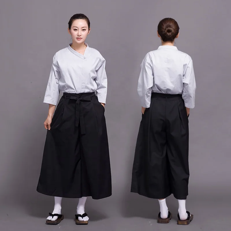 New Japanese restaurant waitresses work clothes men and women hefeng sushi restaurant seven-quarter sleeve summer