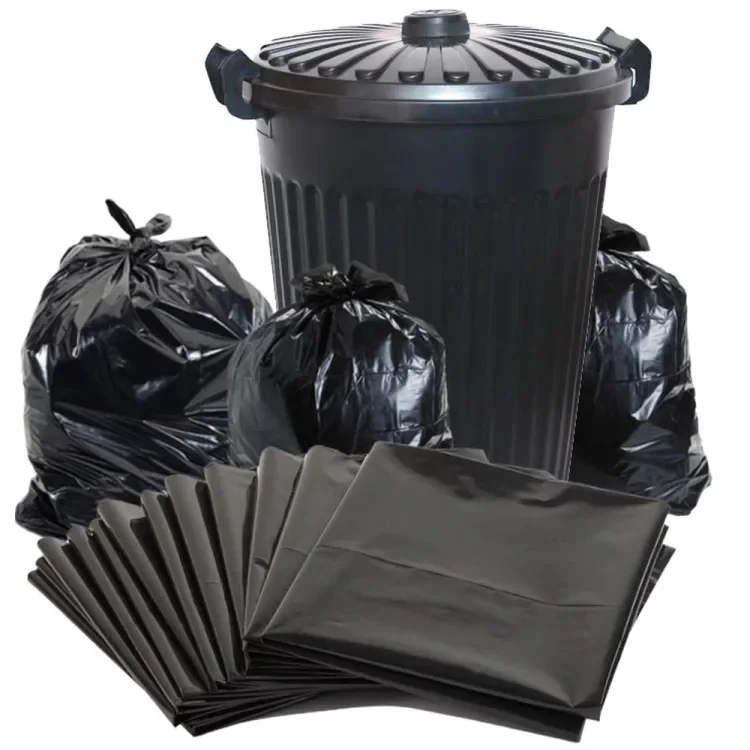 Black Garbage Bags 24 x 22 Inch  Regular Kitchen Garbage Bag for Waste Bin, Multipurpose Trash Bags for Home & Office
