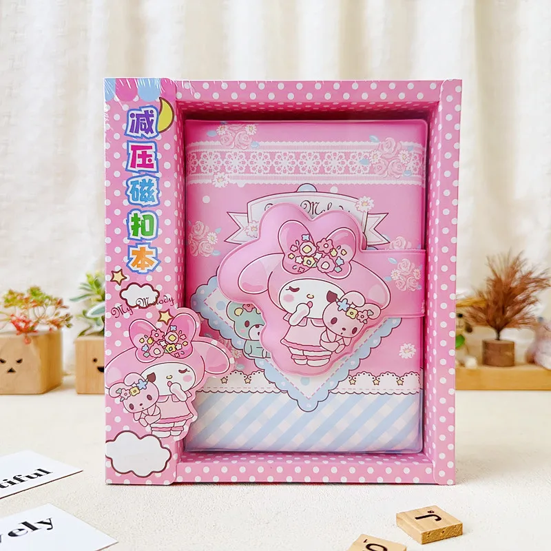 Cartoon Decompression Magnetic Buckle Book Gift Box Cute Waterproof Colored Picture Insert Student Handbook Notebook