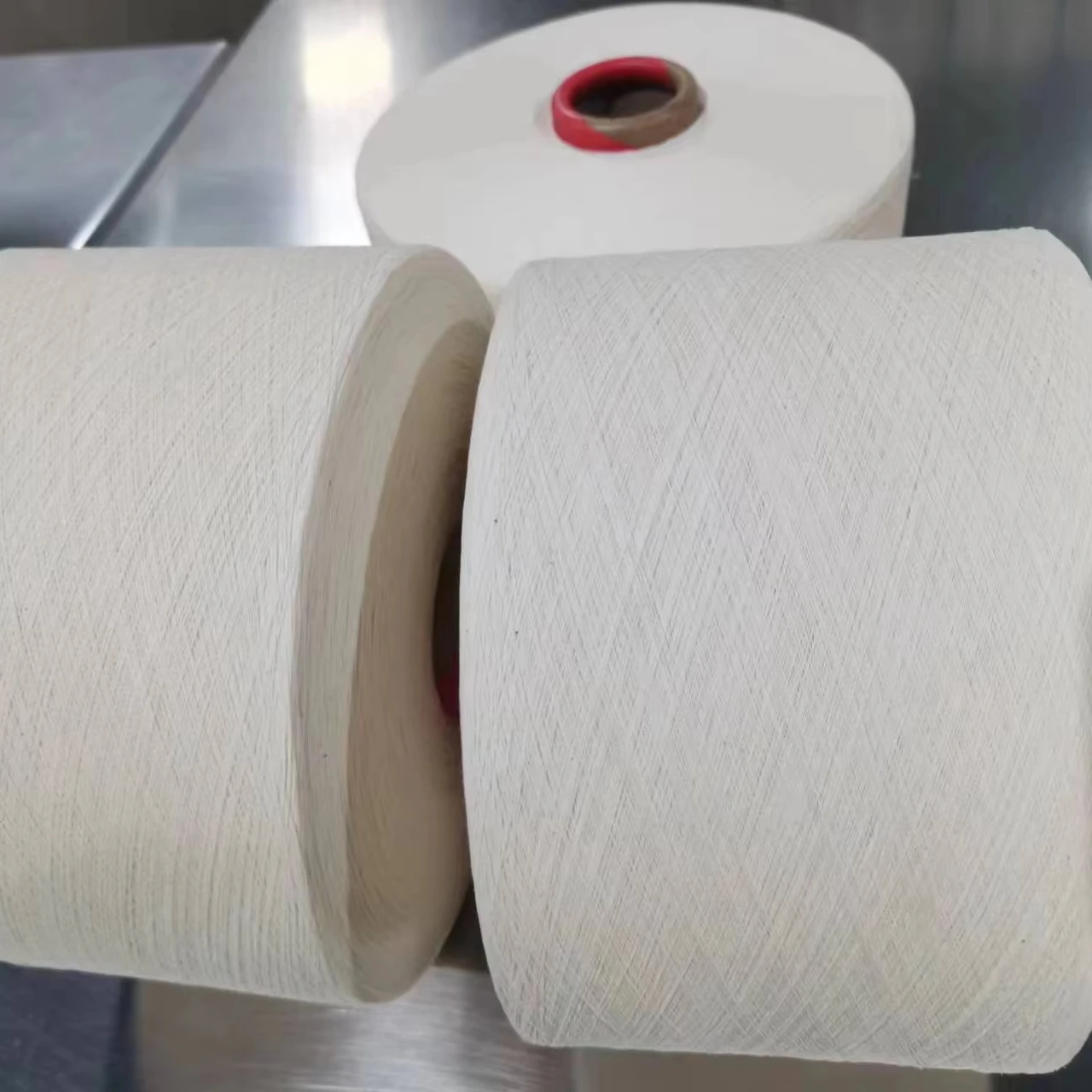 OE cotton yarn glove white open end yarn  for knitting or weaving