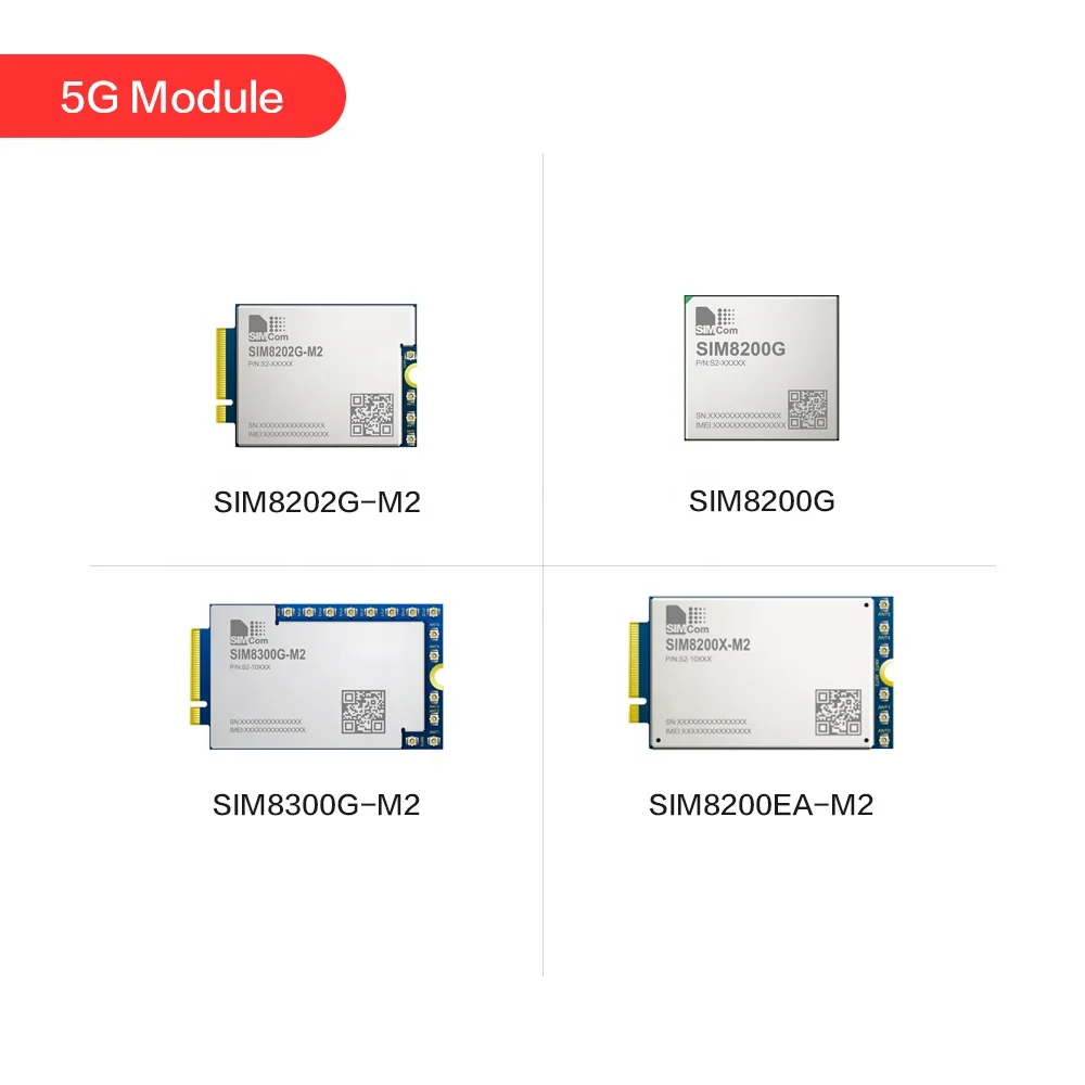 SIMCOM SIM8202G-M2 Multi-Band NR/LTE-FDD/LTE-TDD/HSPA 5G module SIM8202G 5G NSA/SA