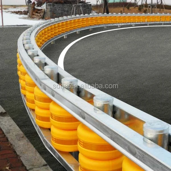 EVA PU пластиковый дорожный изогнутый предохранительный ролик вращающийся барабан для шоссе барьер роликового типа поручни качения