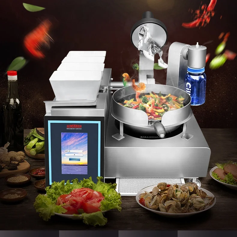 Commercial Automatic Fried Rice Machine Kitchen Canteen Stir Fry Cooker Wok Robot Cooking Machine