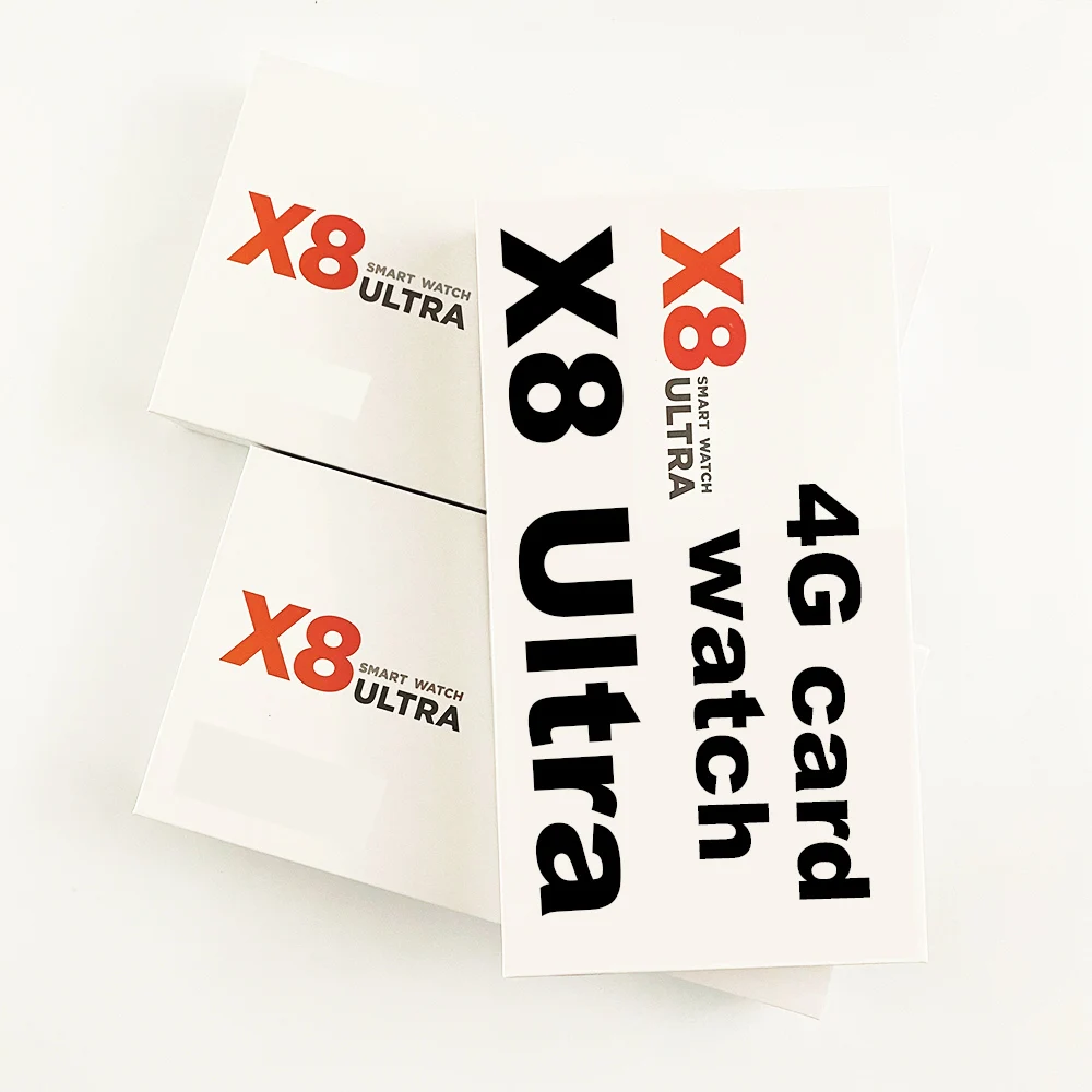 X8 4G Sim Card Smart Watch Android OS 10 GPS Wifi Smartwatch X8 ROM 2G RAM 16GB Ultra Network Phone Calling Smartwatch