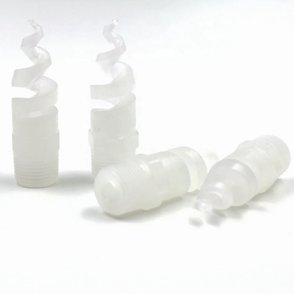 whirl PP  Plastic material Full Cone Water spiral spray Nozzle blasting nozzles spiral cone spray nozzle