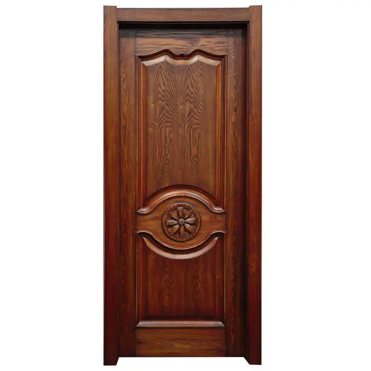 European Standard Doubledoor interior windproof wood doors Soild Wood Bedroom door for houses