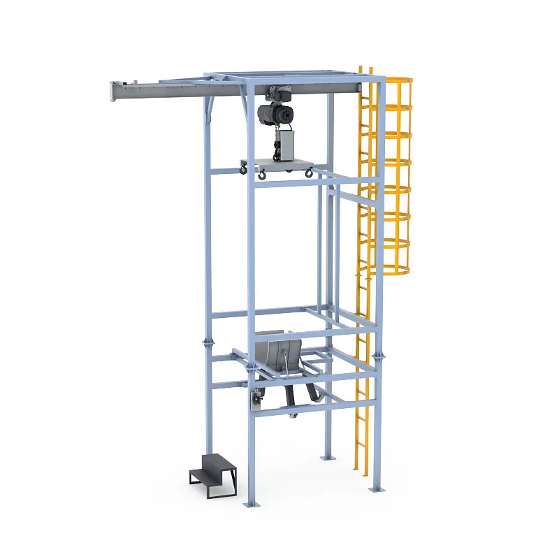 Plastic raw material powder unloader dump discharge station machine dust free big bag unload 1000 kg unloading station