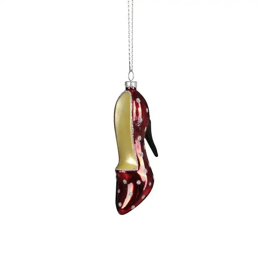 Hot sell brown glass socks crafts hanging for christmas decoration