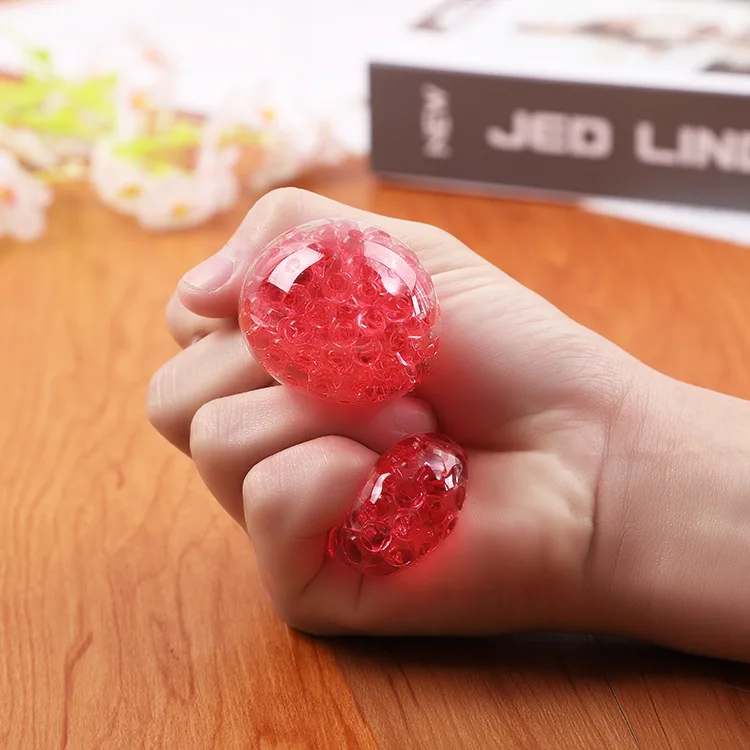 Crystal Frog Sensory Stress Balls Anti Fidget TPR Stress Ball Water Beads Amphibians Soft Squeeze Release Stress Toys OEM ODM