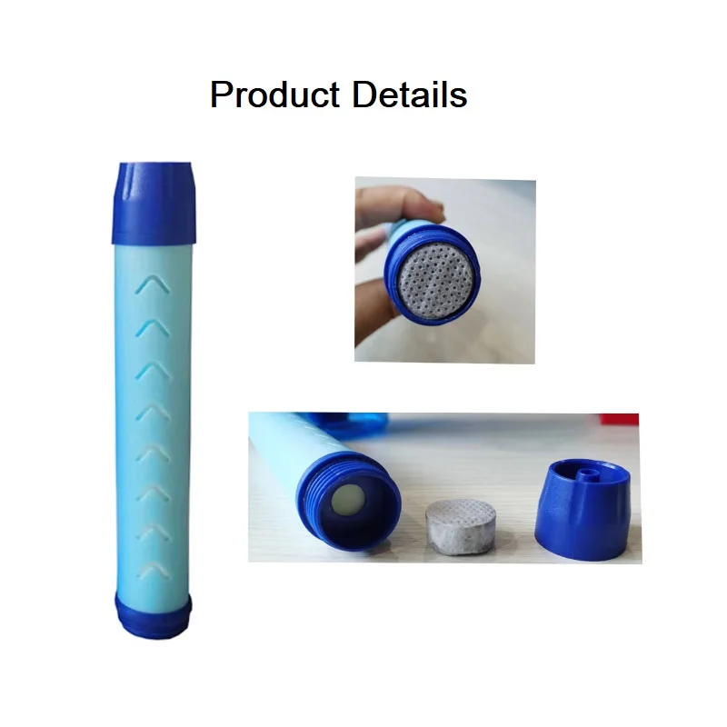 0.01 Micron Emergencies UF Hollow Fiber Portable Water Filter Outdoor Straw Outdoor Water Filter Straw Water Filtration System