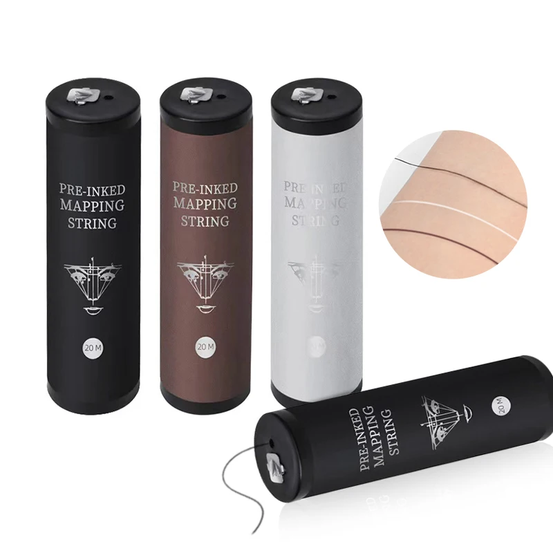 Pre Inked Mapping String Microblading Eyebrow Tattoo Mapping String 100pcs