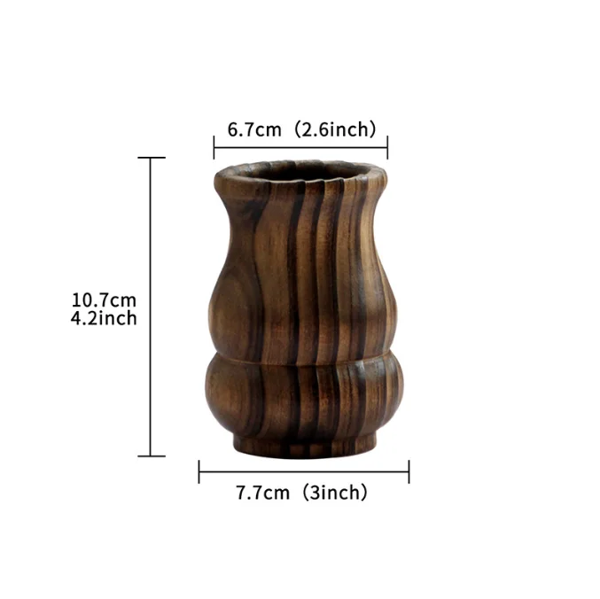 Деревянная ваза ручной работы в стиле