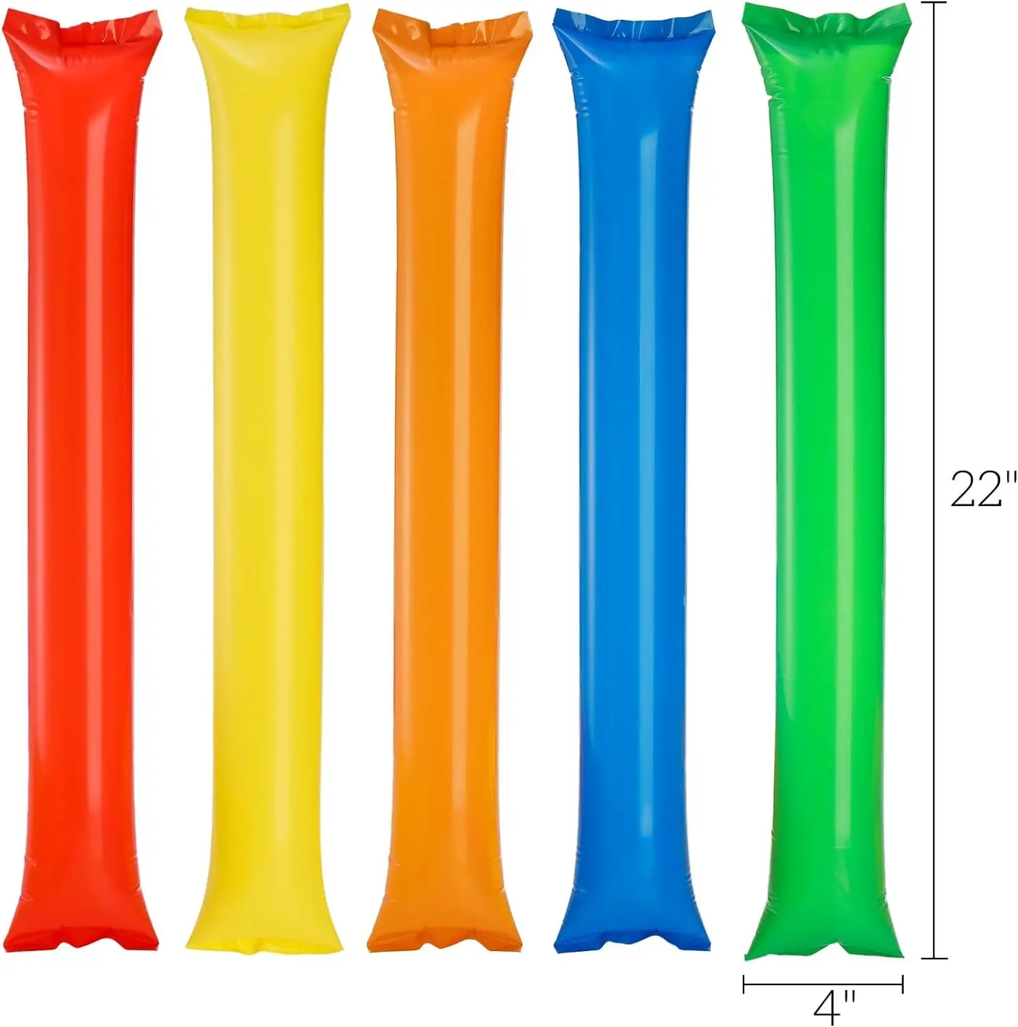 Factory Wholesale Inflatable Noise Makers Thunder Sticks Thicken Bam Bam Plastic Cheering Sticks Cheerleading Stick for Sports