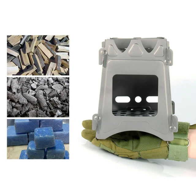 Lightweight Portable Titanium Stove Kerosene Titanium Wood Alcohol BBQ Folded Camping Stove Gas Stove