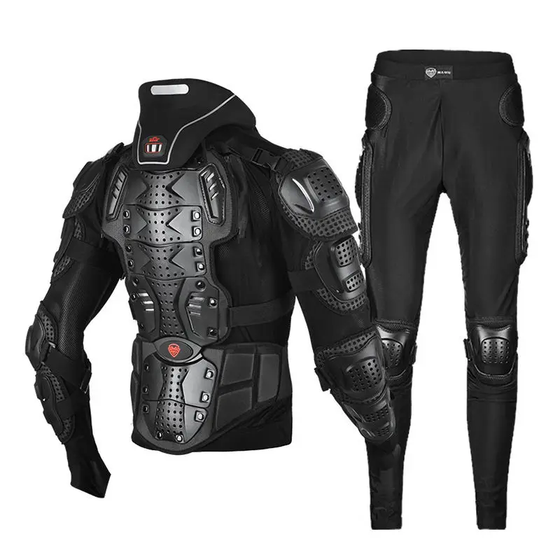 one suit of off-road riding racing motocross motorcycle riding protective vest clothing with neck armor