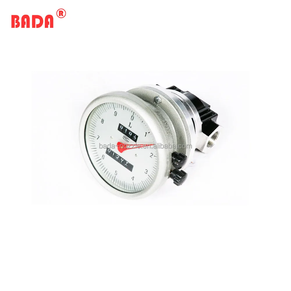 Flowmeter Water Turbine Flow Meter Sensor Bada Pulse Signal Thread Connection Aluminum Oval Gear Meter