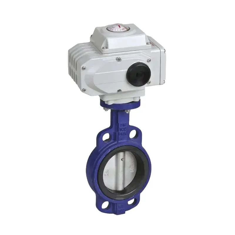 Factory Price Ductile Iron Wafer Type Motorized Butterfly Valve Electric Air Control