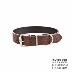 Personalized Designed Adjustable Regular Leather Dog Collar For Cats Puppy Small Medium Dogs