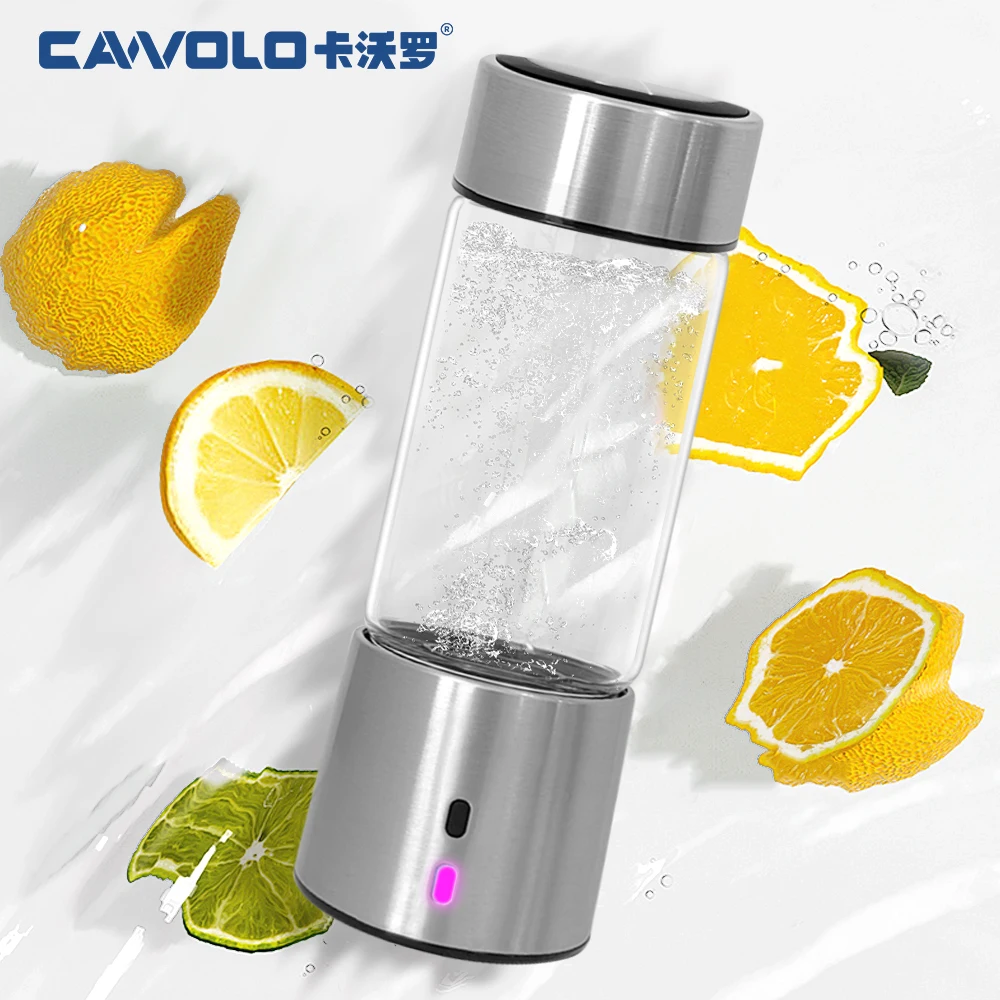 Level Up Ozone and Chlorine Free H2 Water Bottle Hydrogen Health Water Bottle Ionizer Hydrogen Water Generator With Glass Bottle