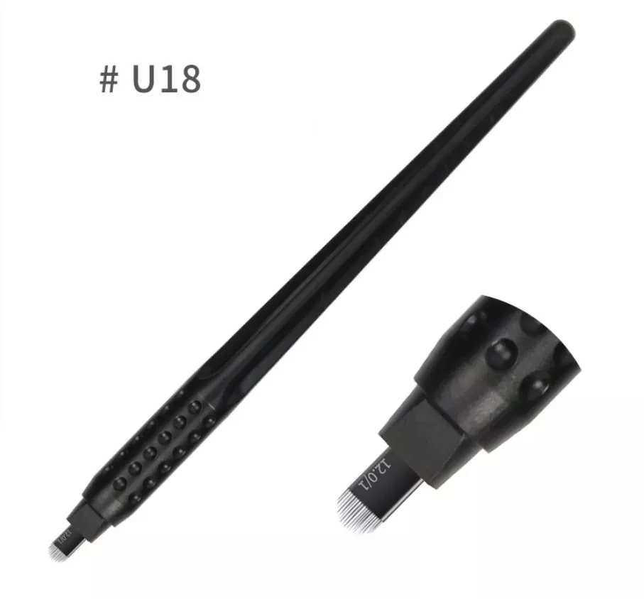 OEM дезинфицированный одноразовый инструмент для микроблейдинга U18, тату-ручка, держатель лезвий для макияжа бровей