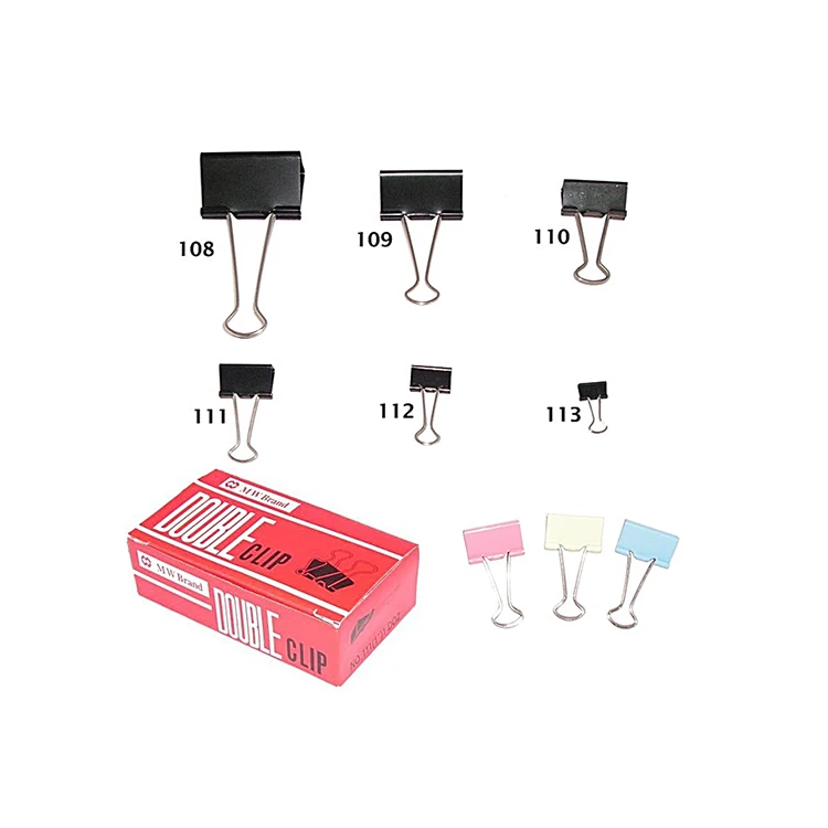 New Product Hot Selling Model 109 Metal Material No Magnetism Paper Binder Clips