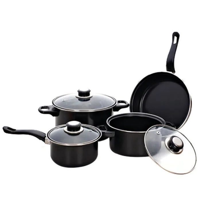Hot Sale 13 Pcs Kitchen black Pots And Pans Iron Nonstick Induction Kitchen Cookware Sets Copper Pots Pans Set