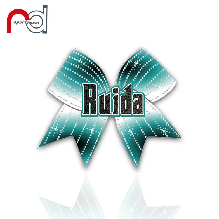 Cheer Bow Strip Rhinestone Transfer Cheerleading Competition Adults Cheer Wear Cheer for Girls Hair Bow